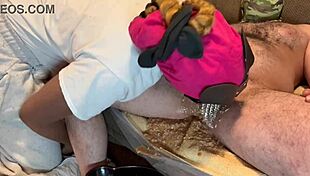 filthy black pig pukes and rims her master hard
