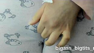 rubbing pussy while wearing pajamas at home