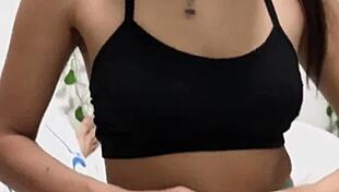 Cute petite rides cock with squirting orgasm