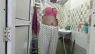 Step Brother Caught Maid Bathing Then Fucked Her