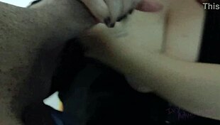 chubby bbw with huge tits gives sloppy blowjob facial