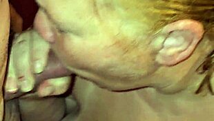 old guy gets golden shower while sucking cock