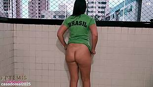 Wife dances brazilian style and strips off her clothes