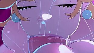 Princess peach gives deepthroat fun