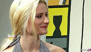 blonde teen gets first casting fuck from older guy