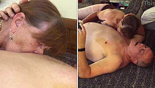 Granny norma jean white gloved sucking