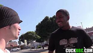 Cuckold begs black friend to impregnate his wife. Interracial cuckold scene unfolds