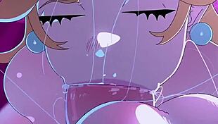 Princess peach gives deepthroat fun