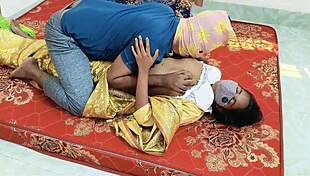 desi saree wear bhabhi romantic sex with husband