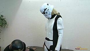 may the dildo force be with this cosplay dork because the force user brings ballbusting