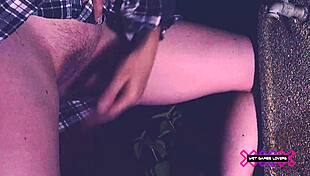 she loves pissing in garden at night