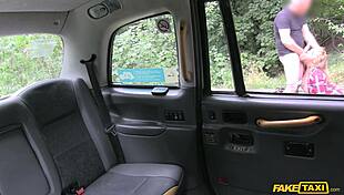 blonde busty british milf caught taking a piss and fucked on the taxi bonnet