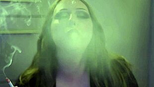 teen smokes cigarette in raw style