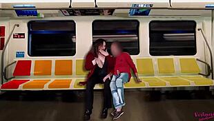 masturbo a un desconocido en el tren mientras mi esposo filma todo
