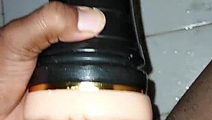 Amateur jerks off his big cock in homemade video