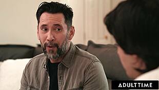 virgin boy teams up with stepdad to fuck stepmom