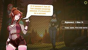Haremvszombies hentai game ep 3 jealous femdom playing with my mornin wood
