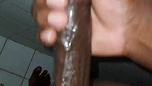 Amateur jerks off his big cock in homemade video