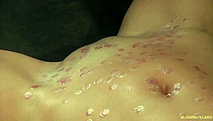 Redhead gets wax on pussy in bondage orgasm
