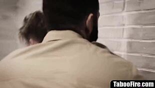 blonde teen 18+ threesome fucked by prison guards 😈