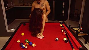 I invited escort on free day. Fucked her on pool table.