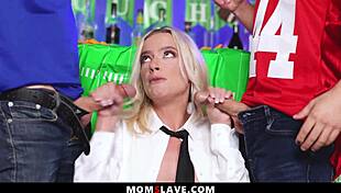 Naughty Stepdaughter Slams Her Twat On Easter Bunnys Shaft After Stepmom Breaks The Ice