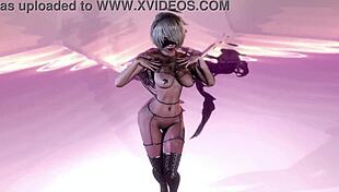 evil gothic 2b in chains does femdom