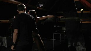 Redhead gets wax on pussy in bondage orgasm