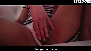 romantic lesbian session where sicilia fucks francis tight ass 😘