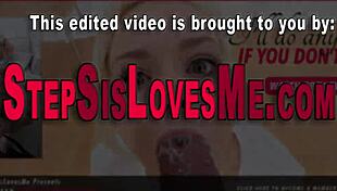 teen stepsis doggystyled in pov gets facial