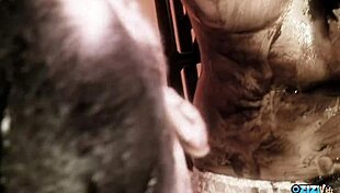Messy brunette chick gets her pussy stretched with a thick dick