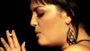 Lighting a cig and blowing smoke on her pussy before eating it