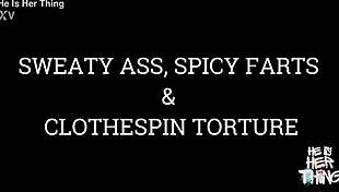 Club mistress homecoming sweaty ass spicy farts & clothespin torment