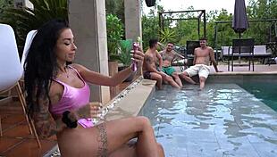 Three friends with massive cocks destroy italian silvia preslar