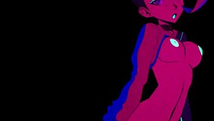 Moikaloop naked sexy ass fuck with neon dance.