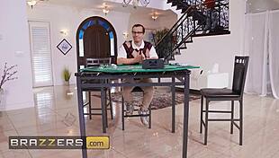 brazzers pink haired lily lou gets tag teamed by her uncles friends and ends up taking a nice cumload on her face