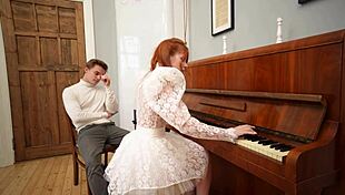 piano teacher fucked his redhead student hard for bad grades 😈