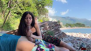 Public dick flashing on the beach i took his dick in my hand and helped him cum