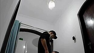 playing naked in front of the delivery guy while my husband works