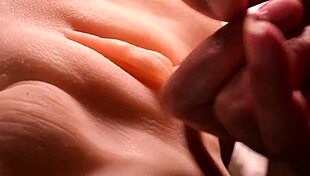 Finger inserted into her vagina
